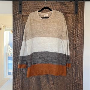 Oversized fuzzy pullover sweater.